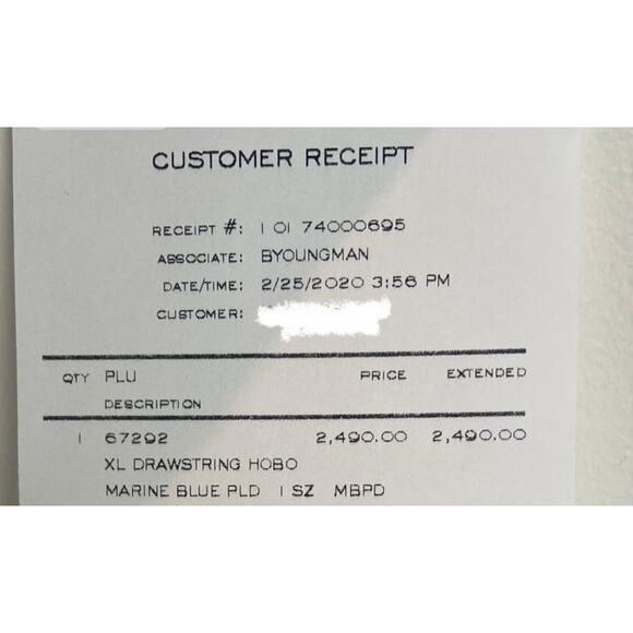 The Row XL Drawstring Bucket Bag in Marine Blue Pebbled Leather - Picture 16 of 16